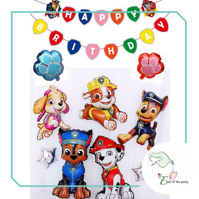 Paw Patrol Happy Birthday Banner | Paw Patrol Theme Party ...