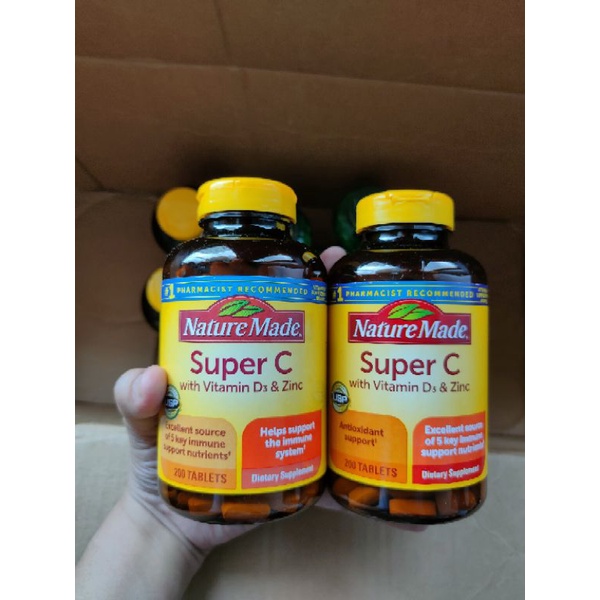 Nature Made Super C with Vitamin D3 and Zinc 200 tablets Shopee