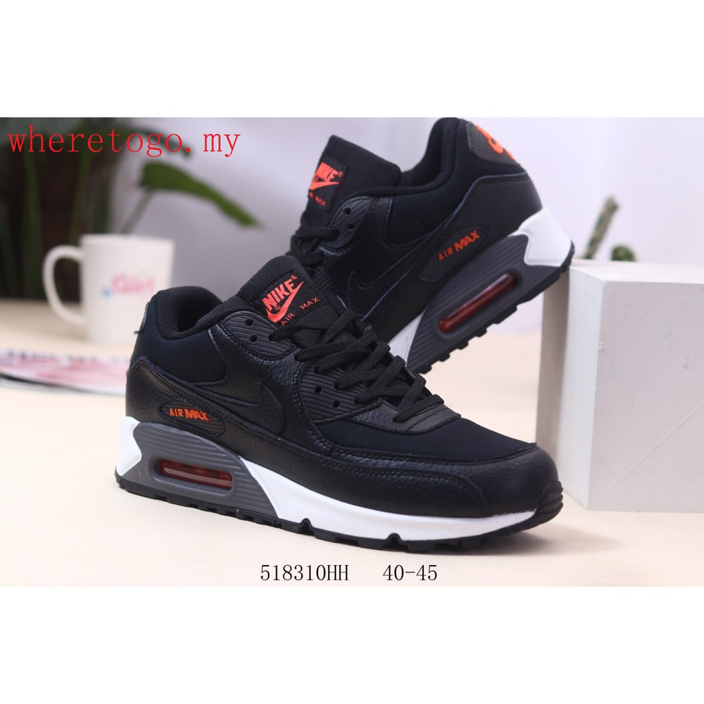 nike air max 90 essential black red