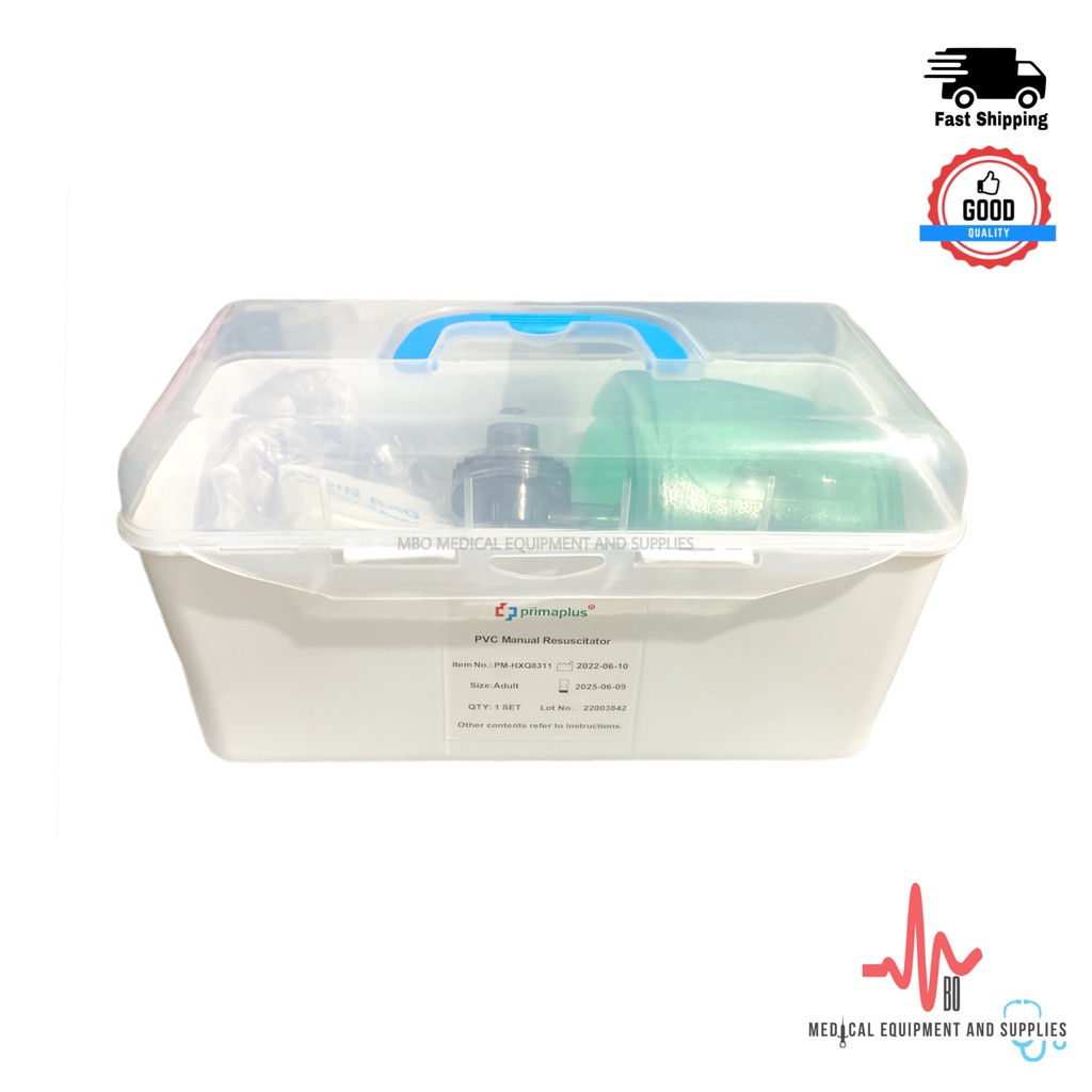 Ambu Bag Manual Resuscitator Set Pvc Adult Pedia Shopee Philippines