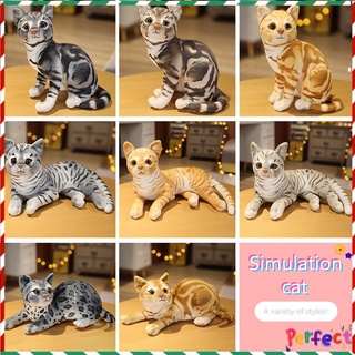 <Super cute! > AIXINI 30 CM Lifelike Cat Plush Toys Tiger Plush Toy Cute Realistic Cat Stuffed Animal Plush Simulation Animal Doll Children Home Decor Baby Gift