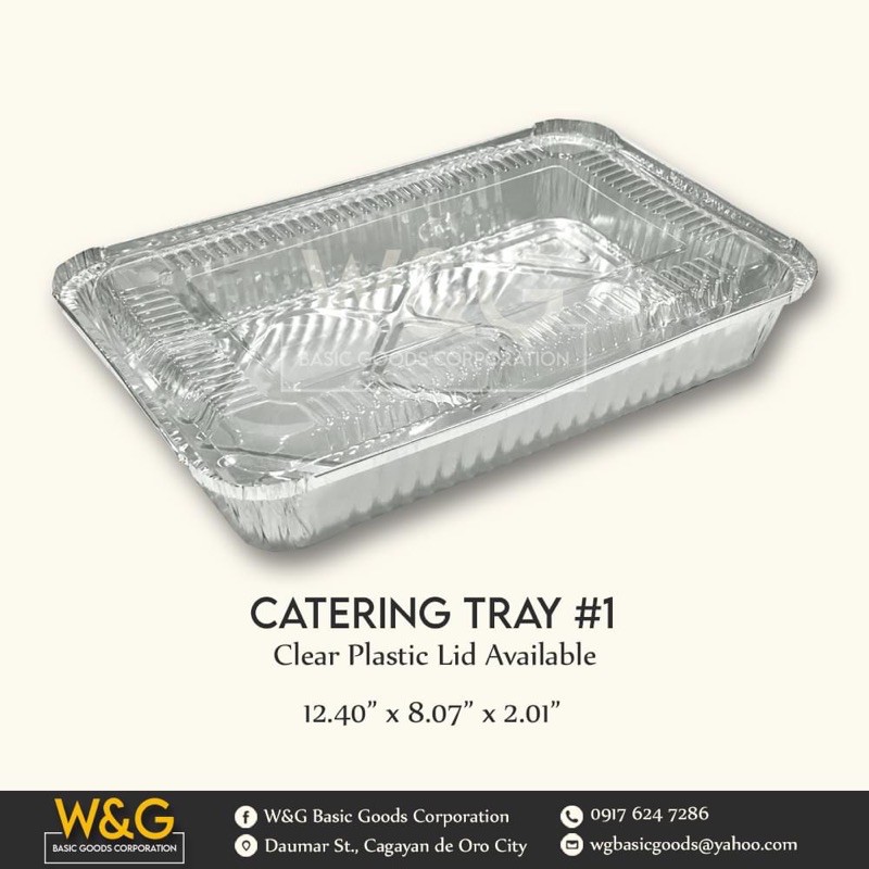 Aluminum Foil Tray Catering Tray 1 (TRAY ONLY, NO LID) (sold by 100