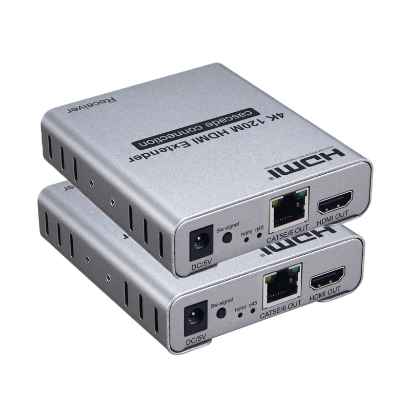 4K 120M HDMI Extender Cascade Connection Over CAT5e CAT6 RJ45