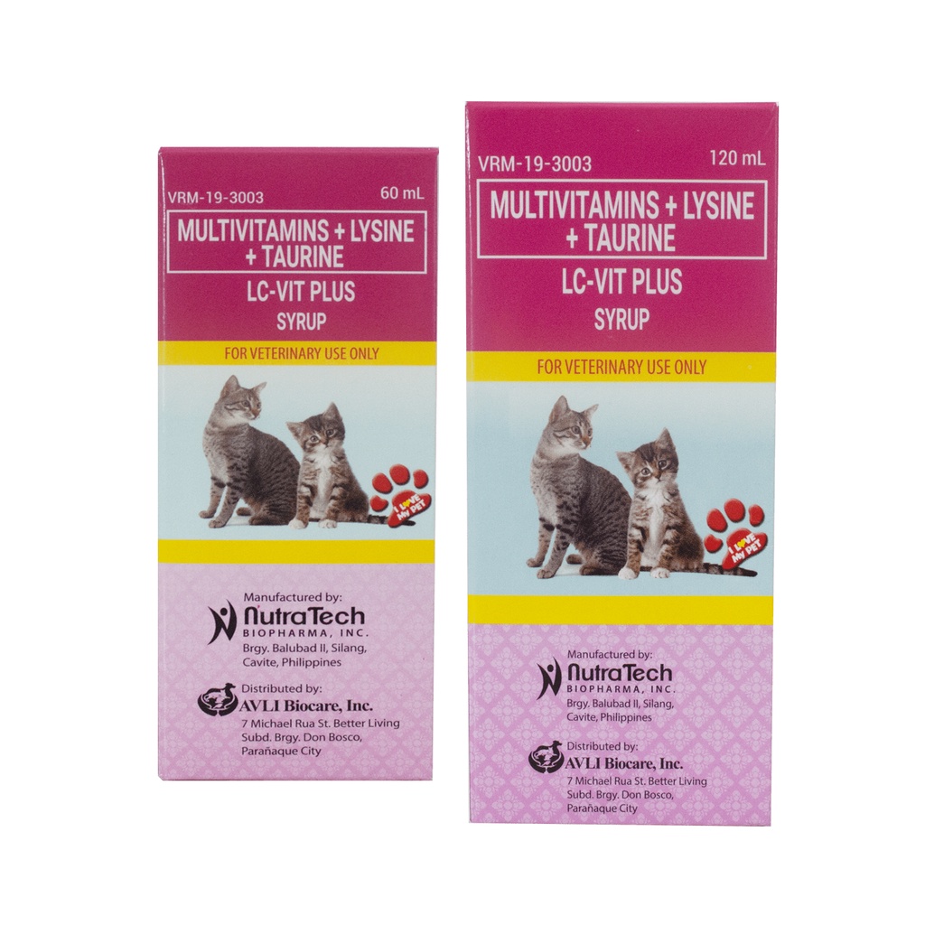 LCVit Plus Syrup (Multivitamins) for Cats Shopee Philippines
