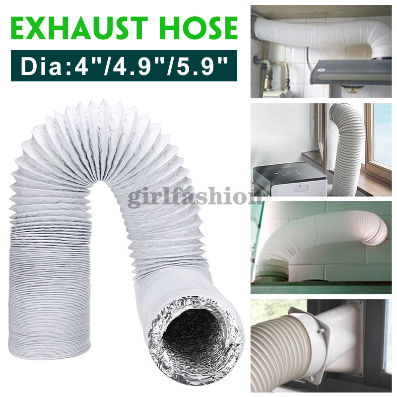1.58M 4'' Flexible Air Conditioner Exhaust Pipe Vent Hose Adiabatic