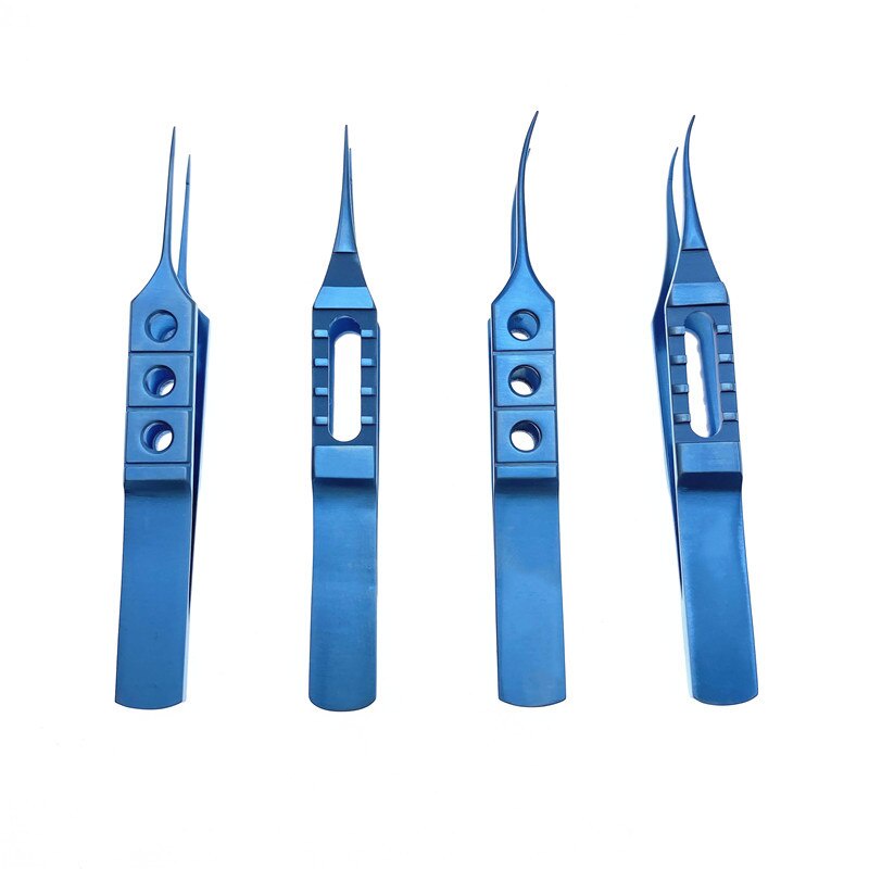 85mm Titanium Curved / straight Tying Forcep ophthalmic eye surgical