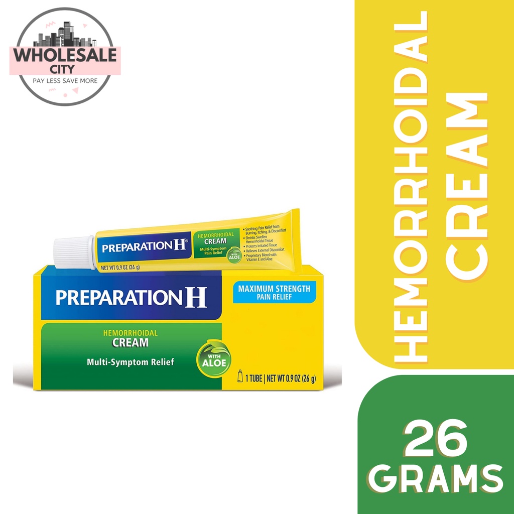 NEW! PREPARATION H Hemorrhoid Symptom Treatment Cream 0.9 oz /1.8 oz