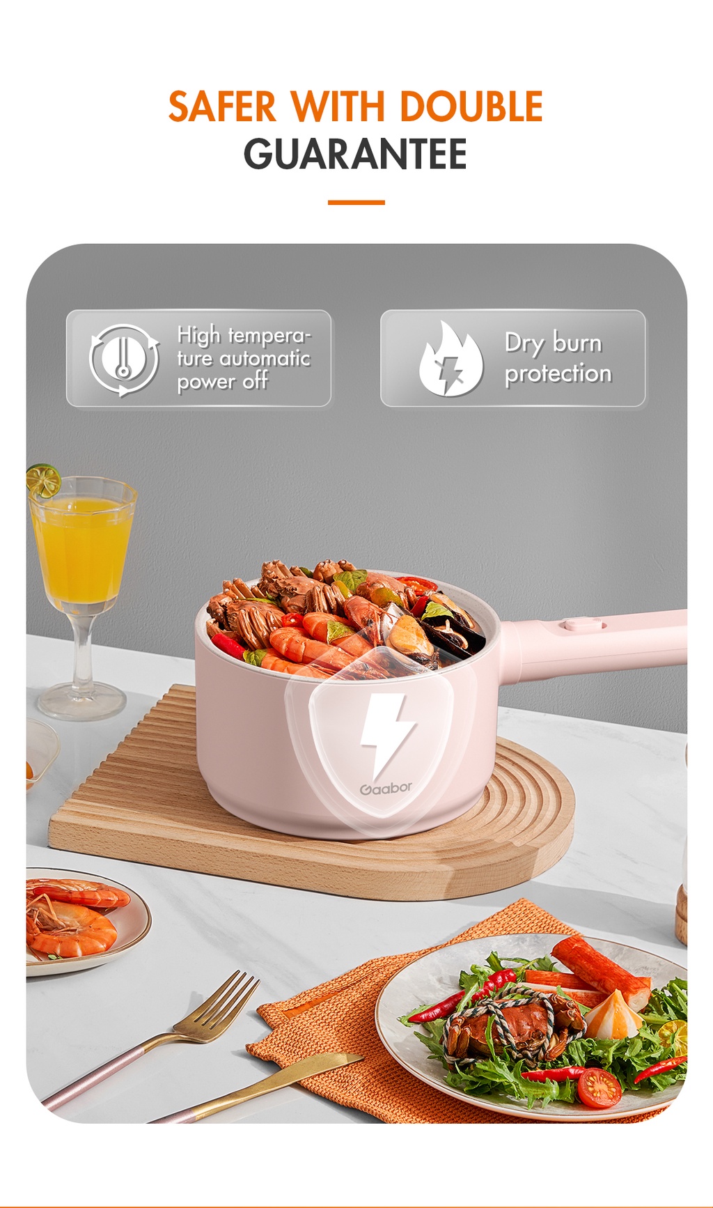 Gaabor 1.5L Multifunctional Electric Pot Shopee Philippines