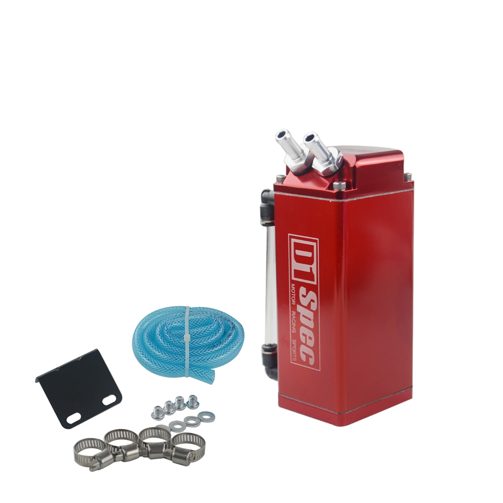 *RED* D1 Spec Oil Catch Tank Can Universal Fitment For Petrol and Diesel Cars 