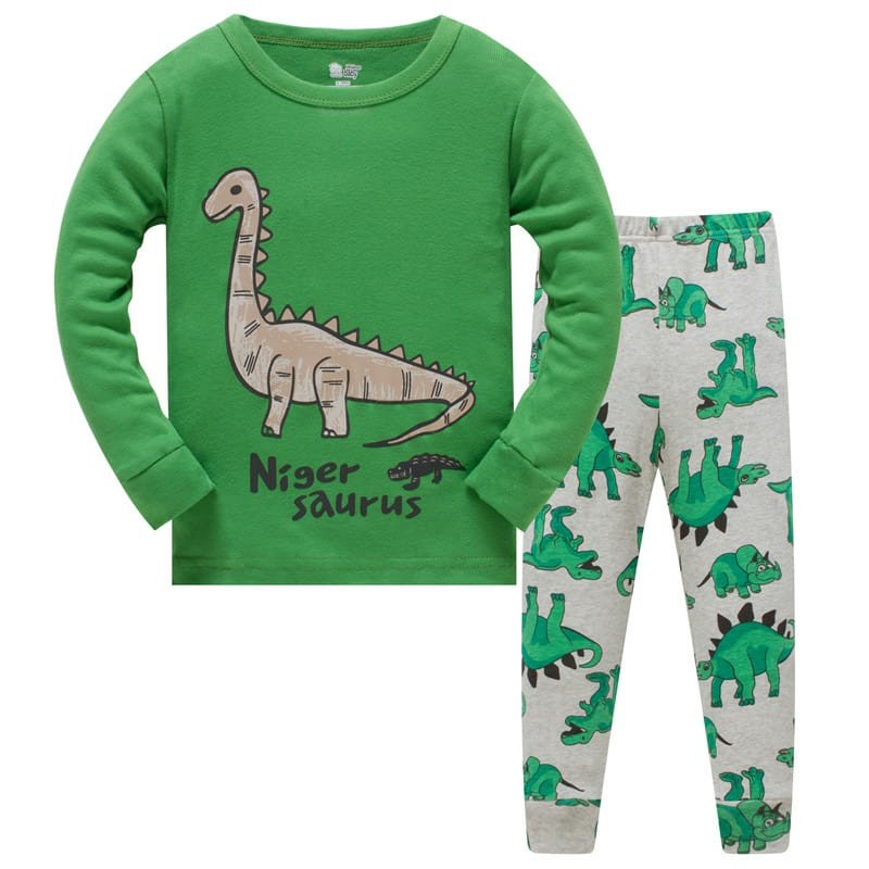 Green Dinosaur Boys Nightgown Pajama Suit SL2022 Shopee Philippines