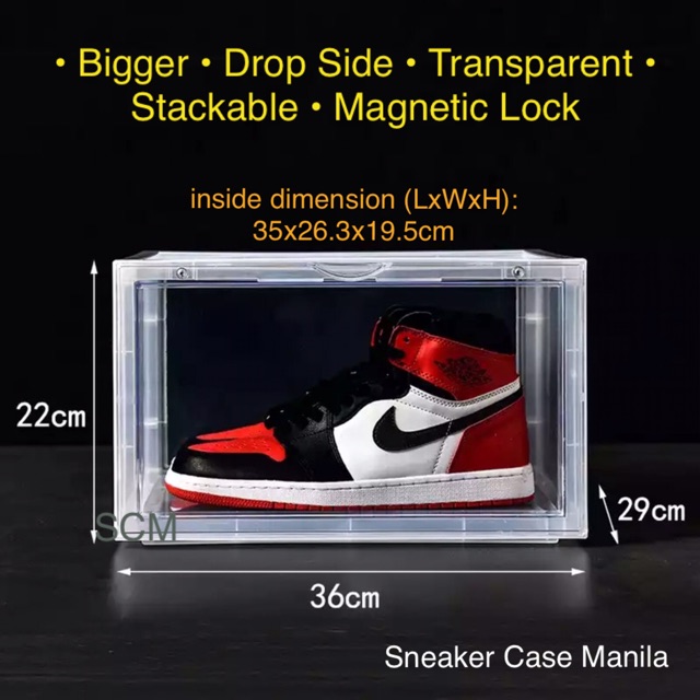 Drop Side / Shoe Box / Sneaker Case / Stackable with 5g Silica Gel | Shopee  Philippines