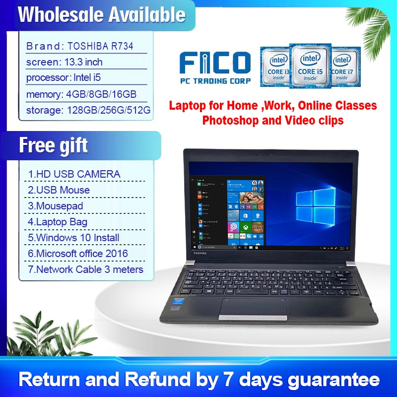 Toshiba and NEC Original  Intel Core i5 Laptop/ 4GB / 8GB / 16GB Memory / 128G/256G/512G SSD. #1