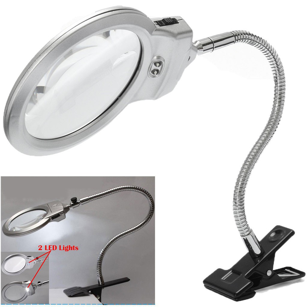 magnifying glass table lamp with light