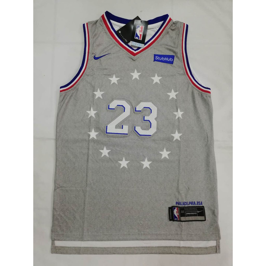 sixers grey jersey