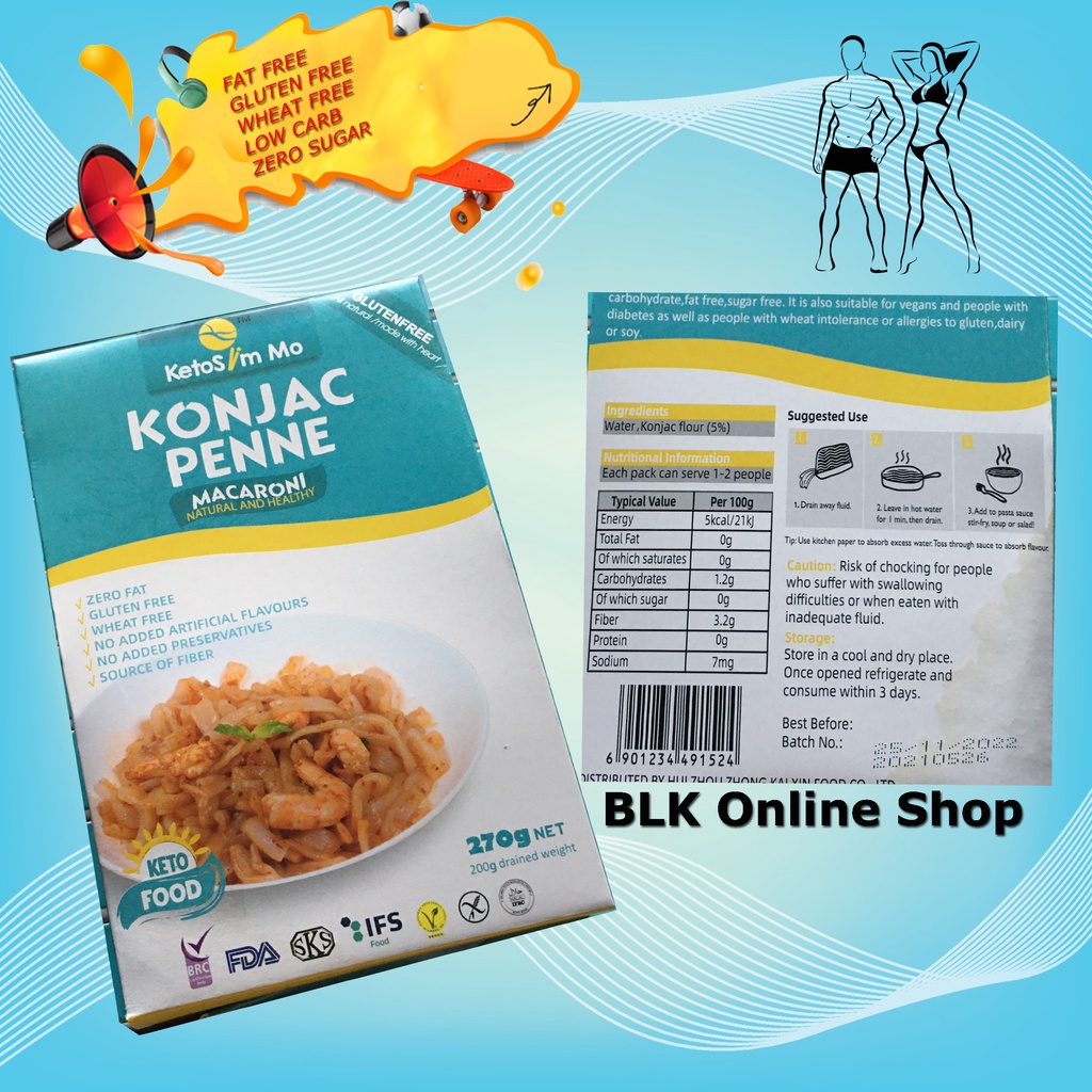 KETO KONJAC / SHIRATAKI PASTA MACARONI 270G (DRAINED WEIGHT 200G) LOW CARB,  LOW CALORIE | Shopee Philippines