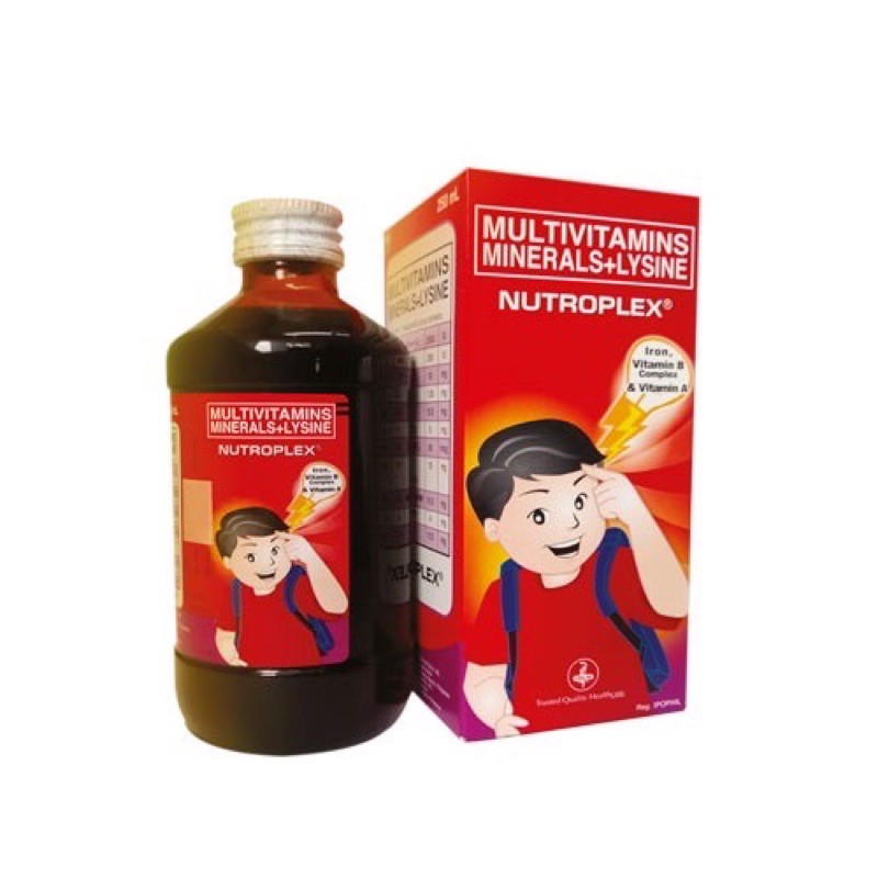 NUTROPLEX MULTIVITAMINS (Minerals+Lysine) Shopee Philippines
