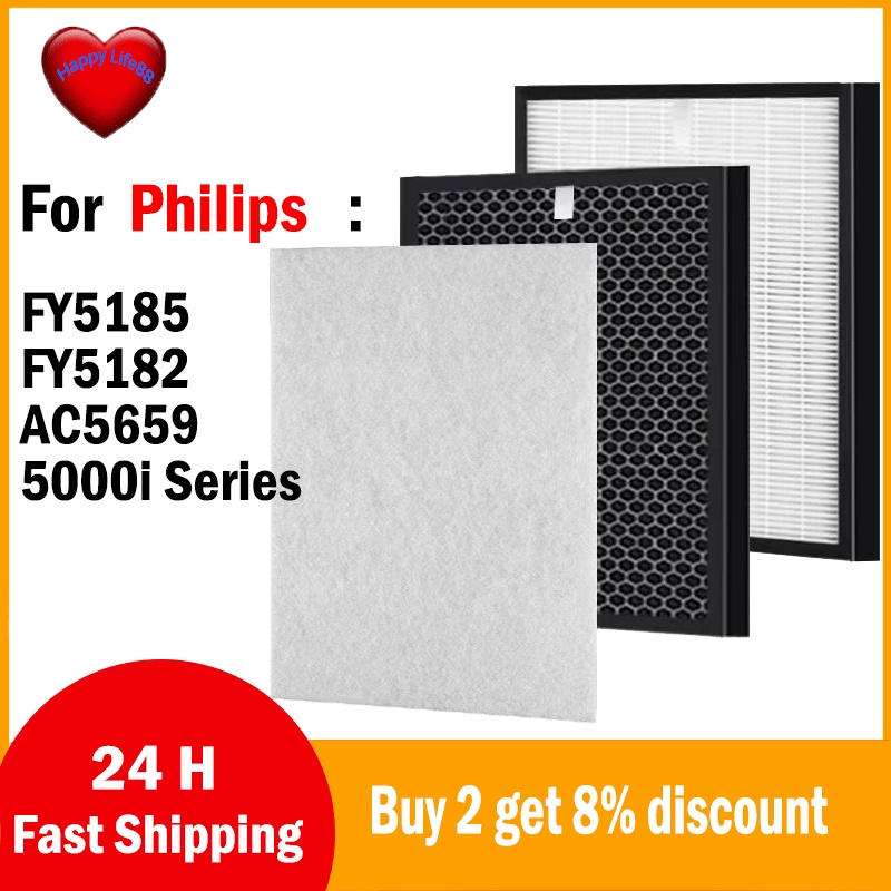 Air Purifier HEPA filter FY5185 and Activated carbon filter FY5182 For