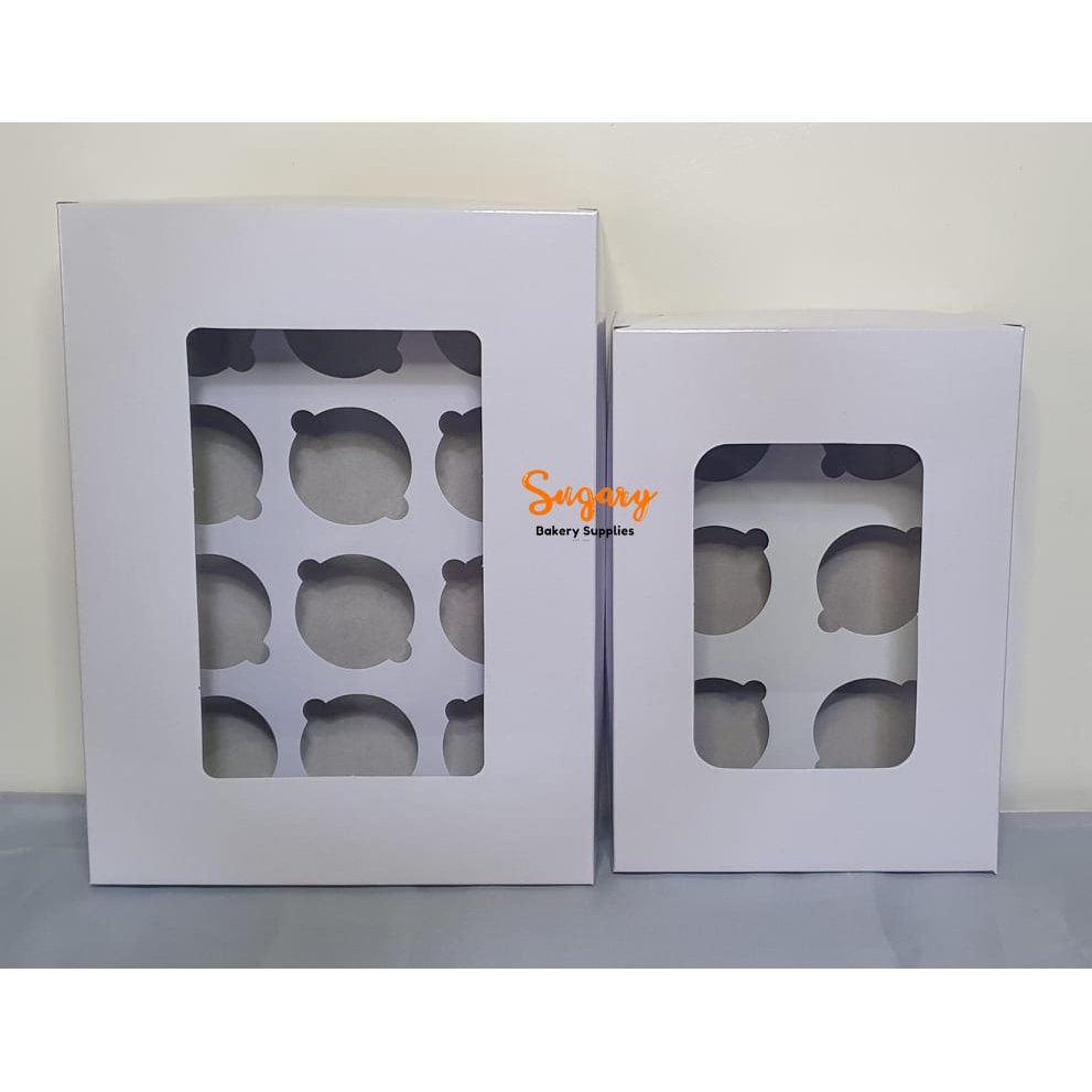 5 pcs Cupcake Box with Holes / Holder ALL WHITE 6 holes and 12 holes Shopee Philippines