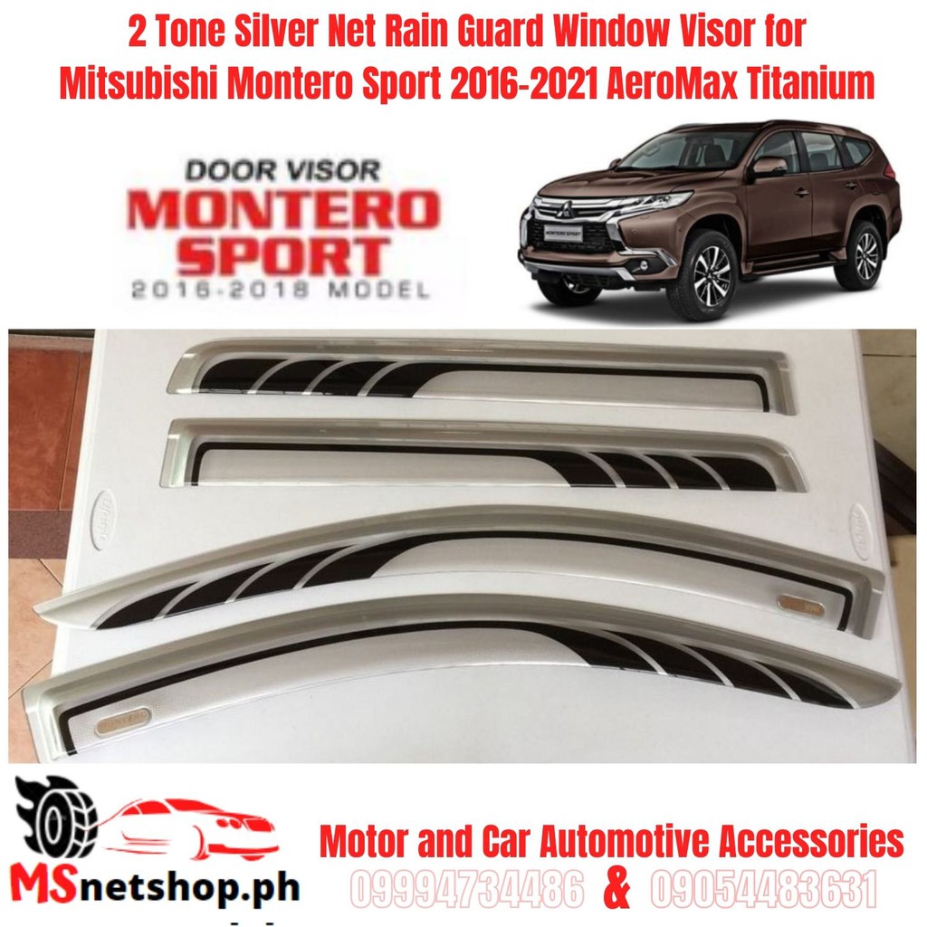 roof Vent SN#100000000523-0278-201 Fit 97-04 Mitsubishi Montero Sport Side Window Visor Rain Guard 
