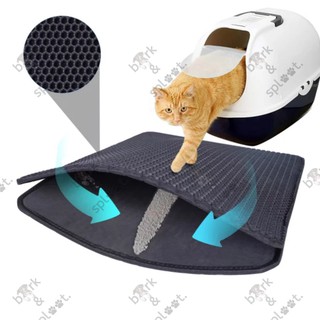 Waterproof Cat Litter Mat EVA Double Layer Cat Litter Catcher (Medium/Large)