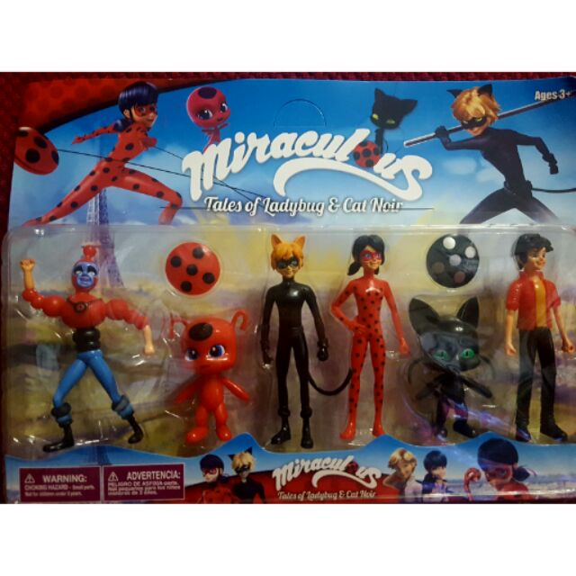 Miraculous Ladybug And Cat Noir Character Toy Set Shopee Philippines