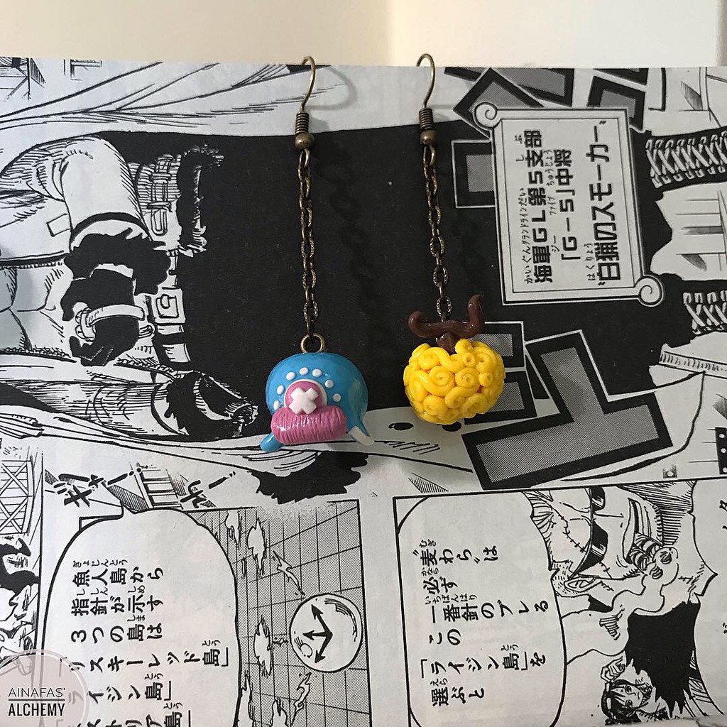 One Piece Devil Fruit Hito Hito No Mi And Chopper Hat Earrings Shopee Philippines