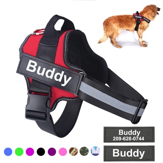✿✿ Personalized Dog Harness NO PULL Reflective Breathable Adjustable Pet Harness For Small large Dog