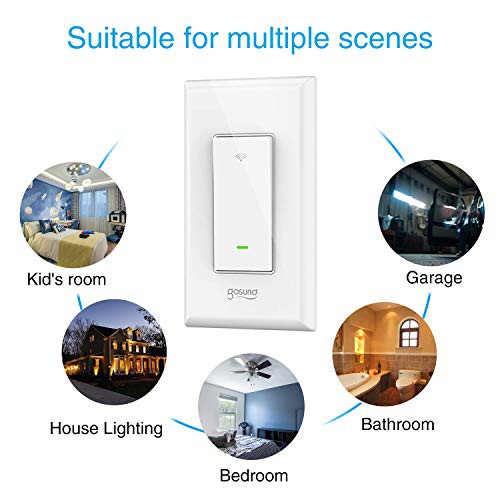 gosund 15a smart wifi light switch with remote control and timer