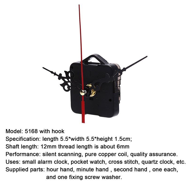 1Set Quartz Clock Repair Movement +Hands For DIY Silent Large Wall