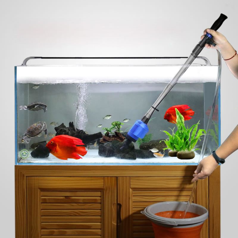 YYS Automatic Gravel Cleaner Electric Aquarium Water Cleaner for Medium