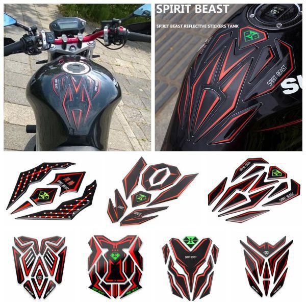 3d Motorcycle Reflective Sticker Fuel Tank Protector Cover