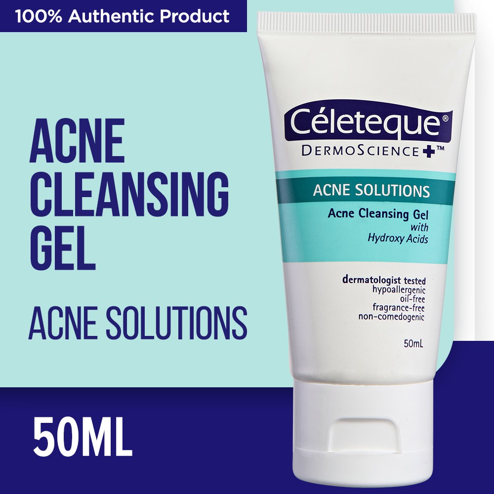 celeteque acne solutions acne cleansing gel