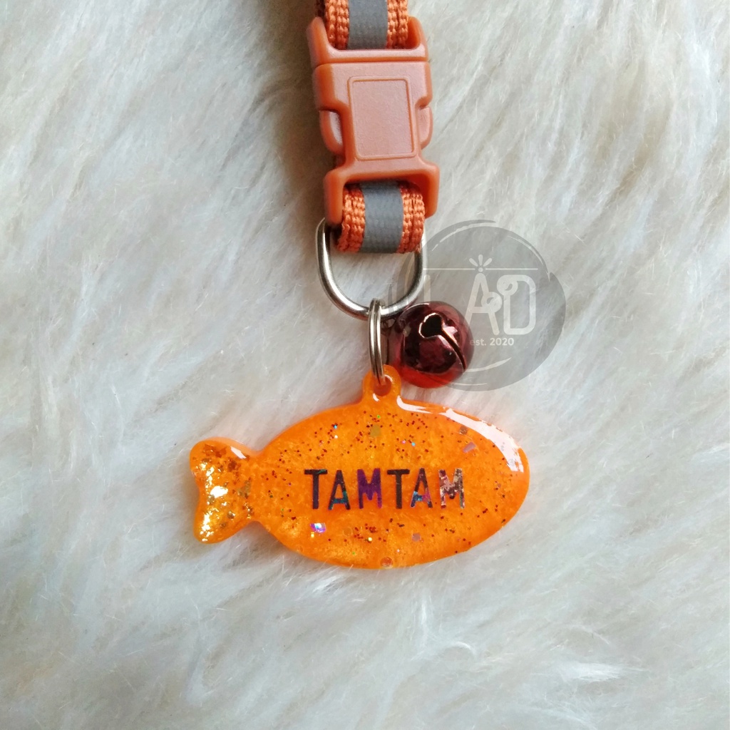 dog accessories◆Customized Resin Dog and Cat NAMETAG - with c #7