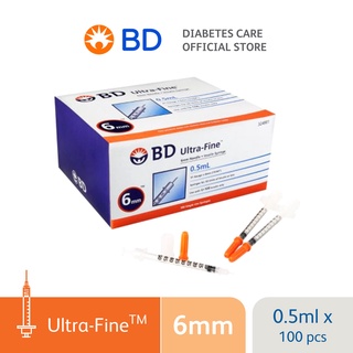 BD Ultra Fine 6mm Insulin Syringe 0.5ml 31GA (Box of 100's)