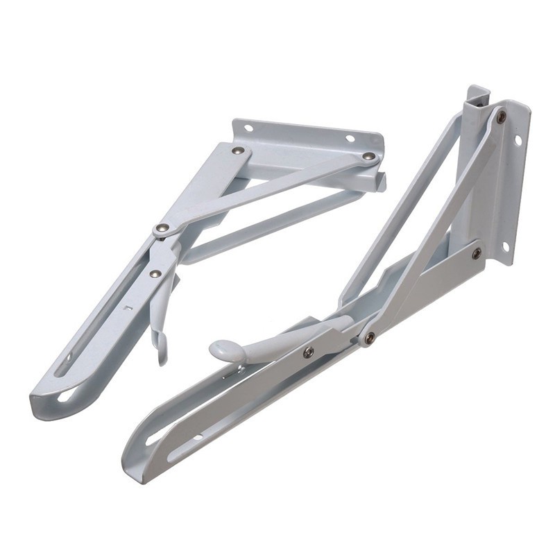 2Pcs Triangular Folding Bracket Metal Release Catch Support Bench Table Folding Shelf Bracket Home