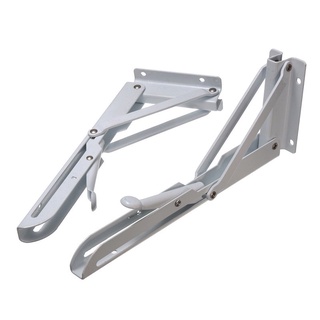 2Pcs Triangular Folding Bracket Metal Release Catch Support Bench Table Folding Shelf Bracket Home #4