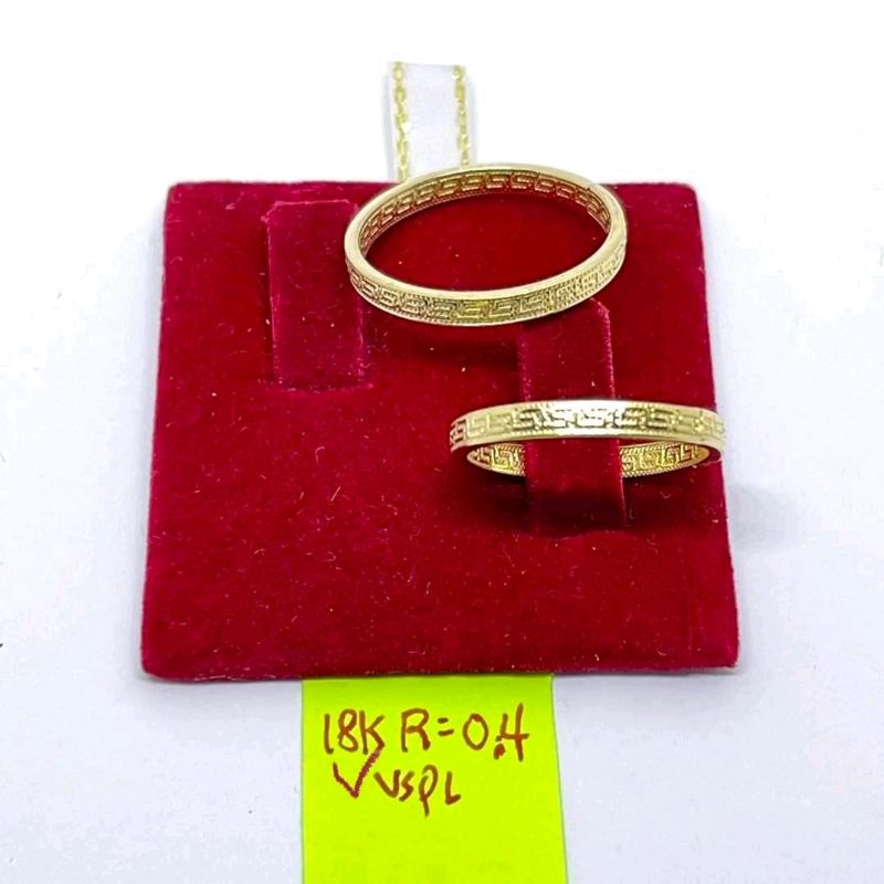 18K KARAT SAUDI REAL SAUDI GOLD RINGS PAWNABLE WEDDING COUPLE PLAIN