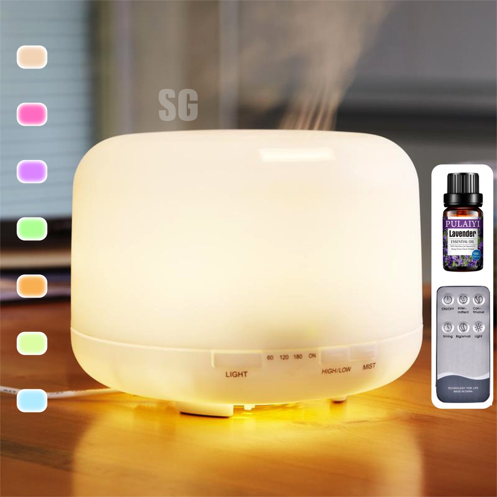 500ml 7 Led Humidifier With Essential Oil Ultrasonic Aromatherapy Essential Oil Diffuser Air