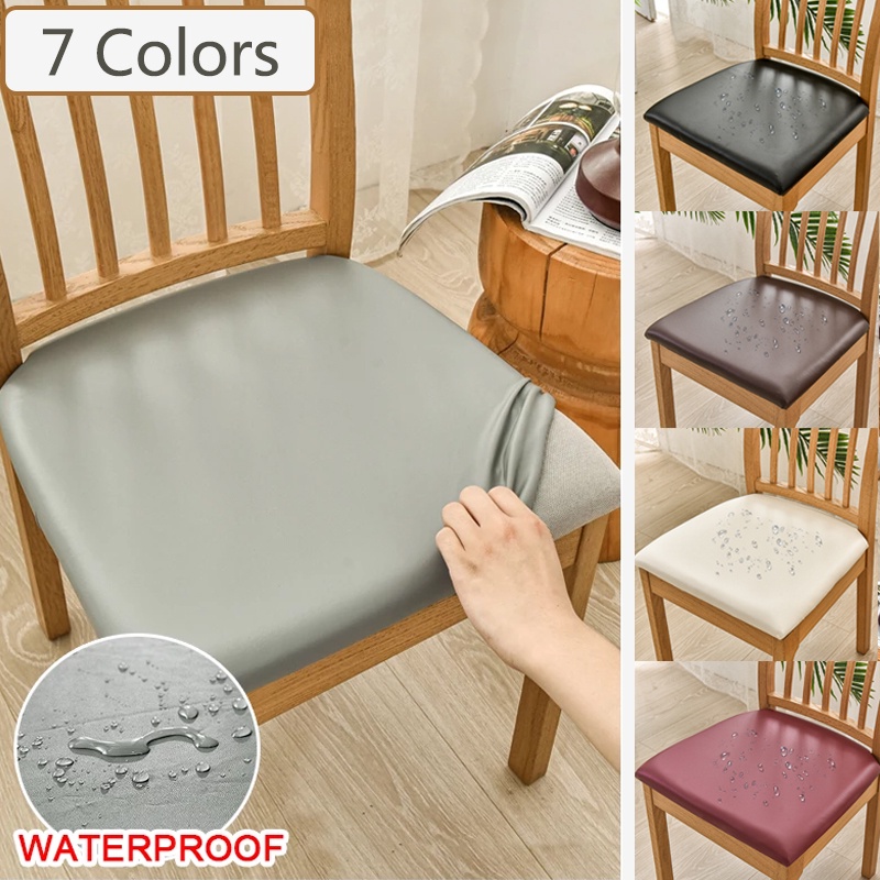 PU Leather Chair Cover Waterproof Chair Seat Cover Square Chair Cushion