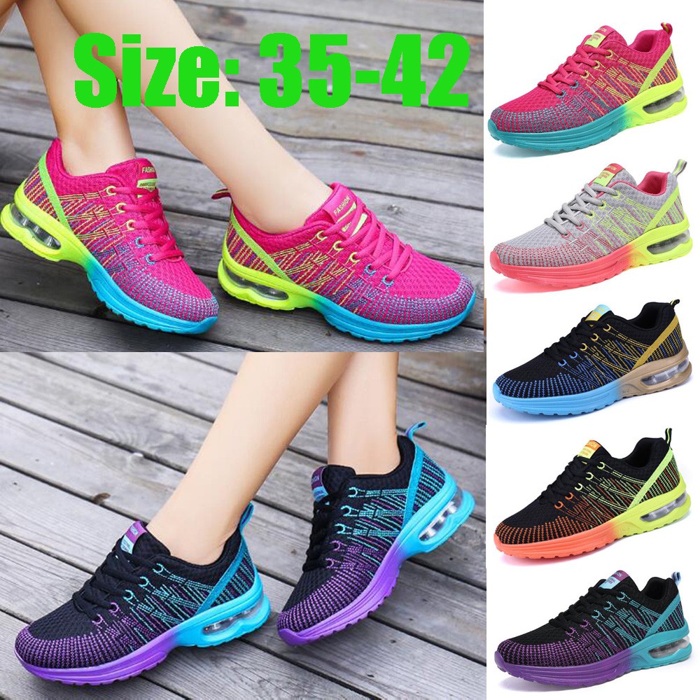 Women flying knitting shoes sports shoes shoes air cushion women's ...