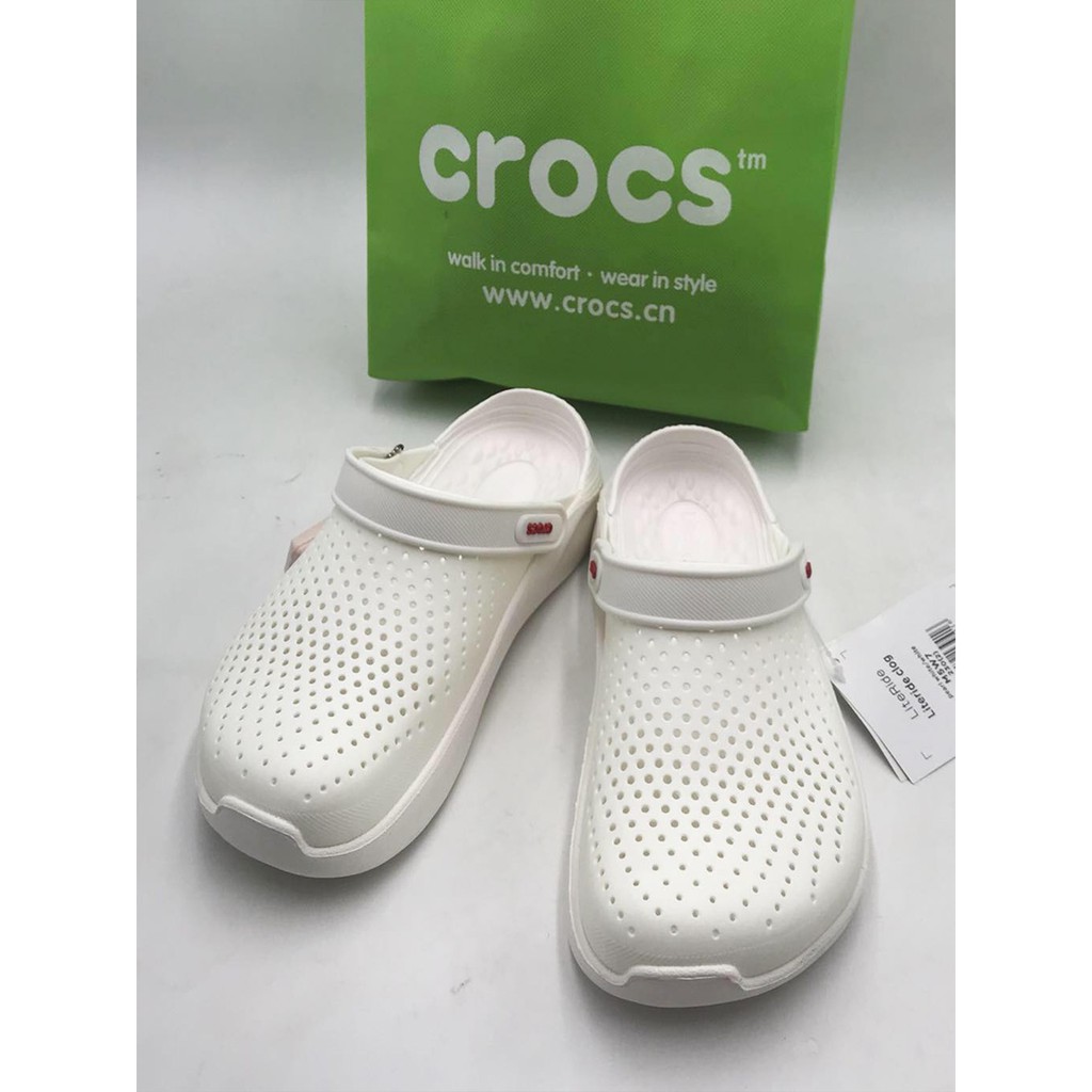 crocs literide pearl white