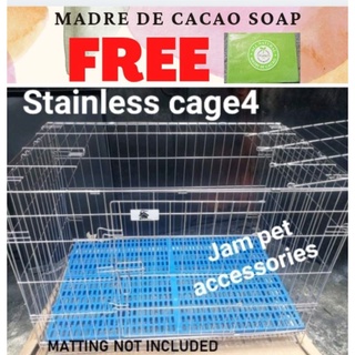 STAINLESS  100% CAGE SIZE 4 FOLDING 36x22x24 lwh inches