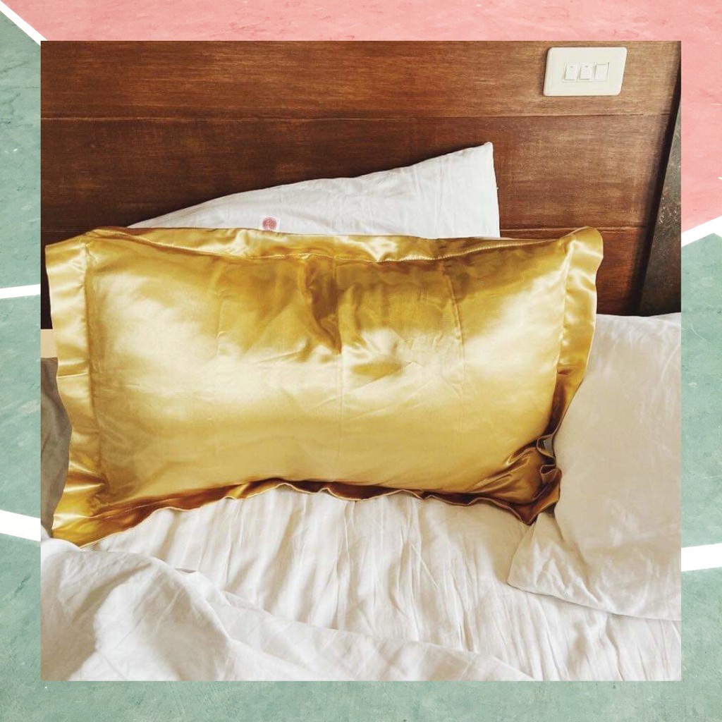 gold satin pillowcases