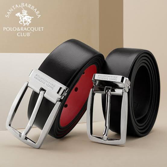 SANTA BARBARA Polo & Racquet Club Reversible Buckle Leather Belt ...