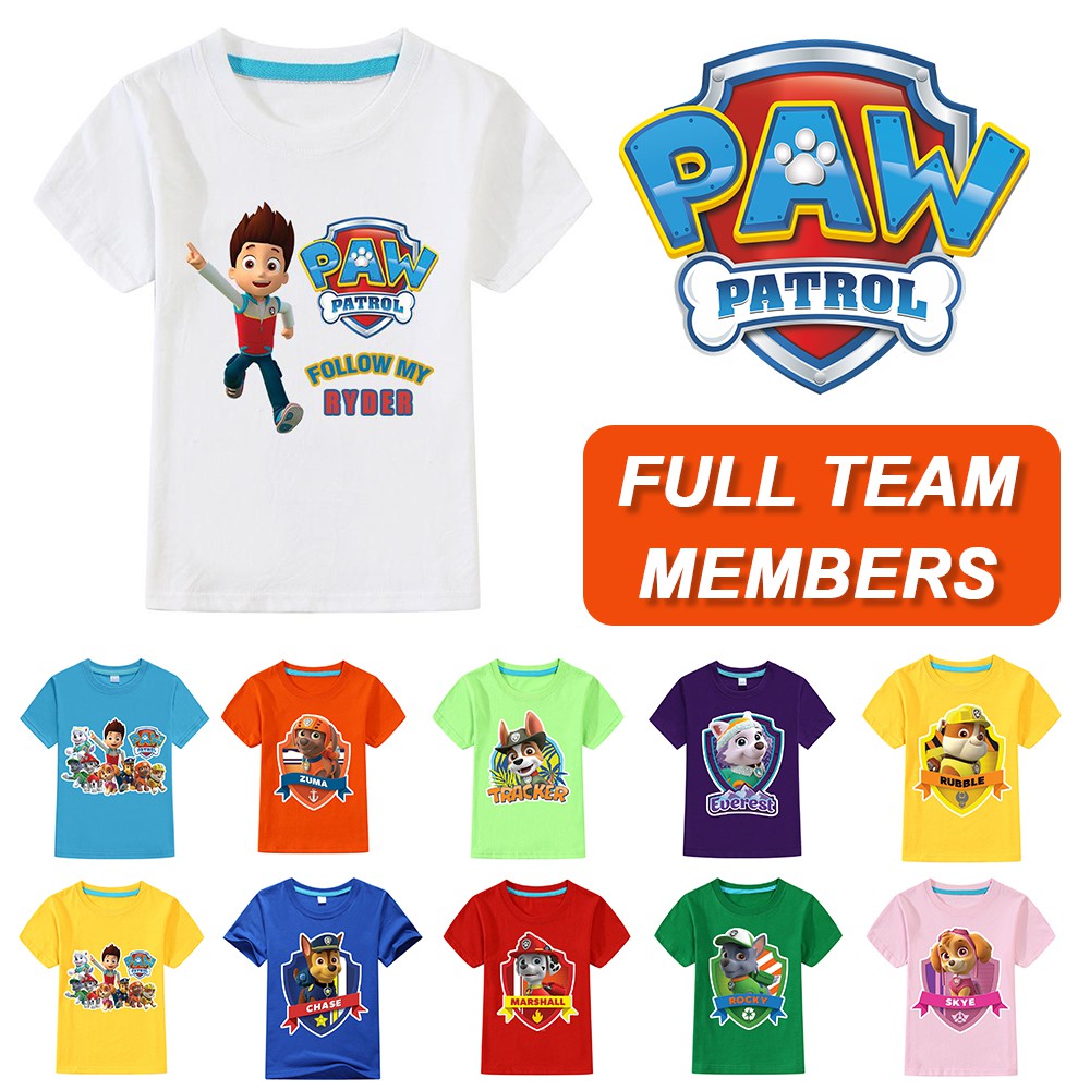 paw patrol tee shirt