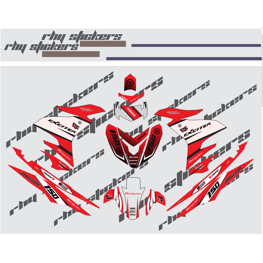 Decals Sticker Motorcycle Decals For Yamaha Sniper 150 Red Shopee Philippines