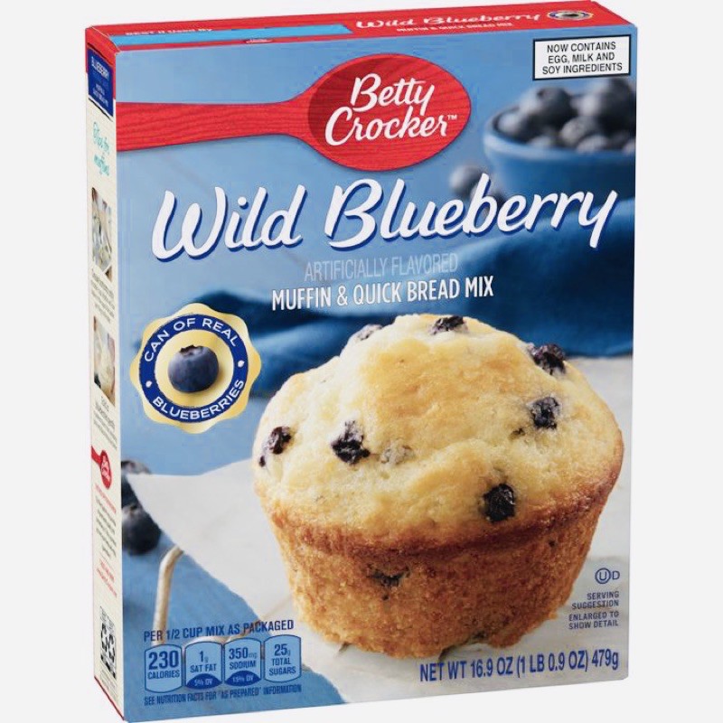 Betty Crocker Wild Blueberry Muffin and Quick Mix Net Wt 16.9Oz (1Lb 0