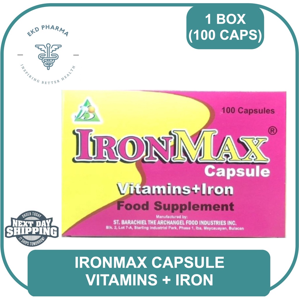 Multivitamins + Iron IRONMAX Capsule 1 box [100 caps] Shopee Philippines