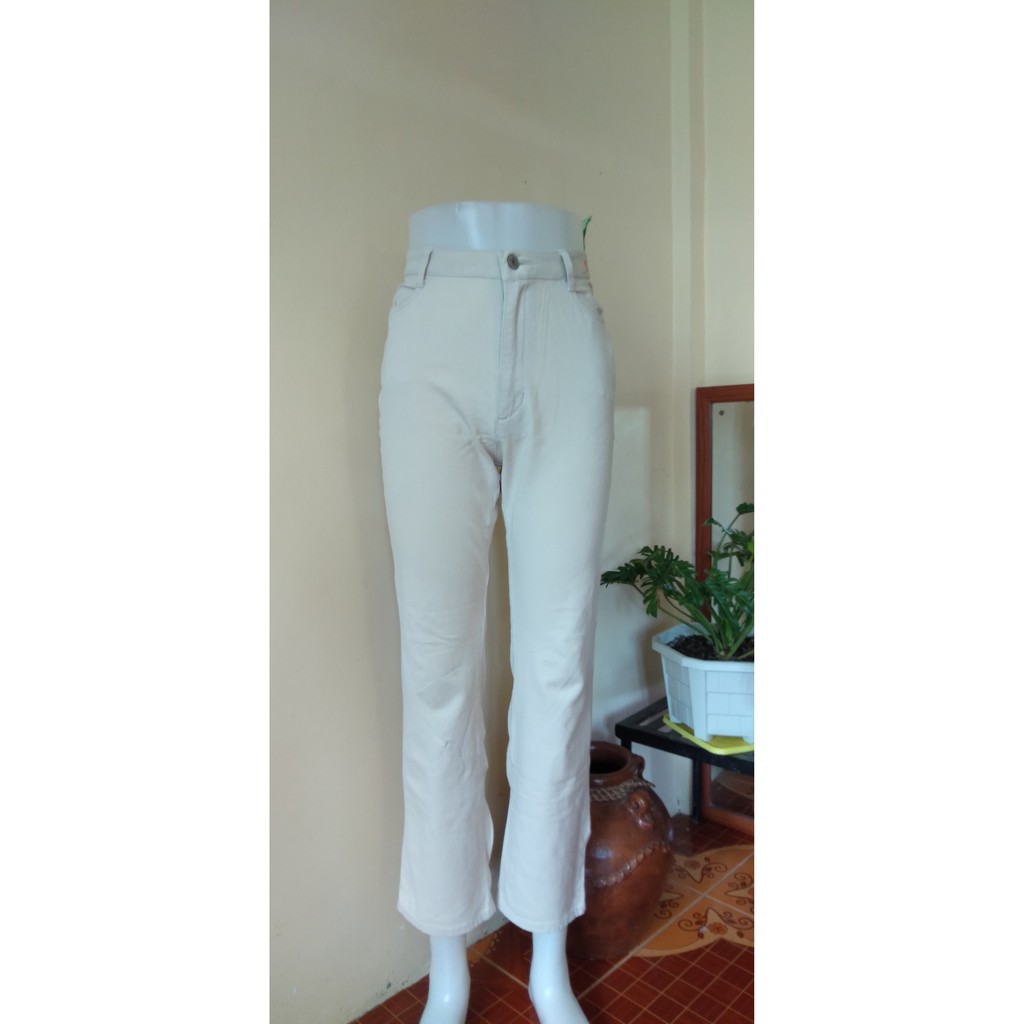 high waist cotton pants
