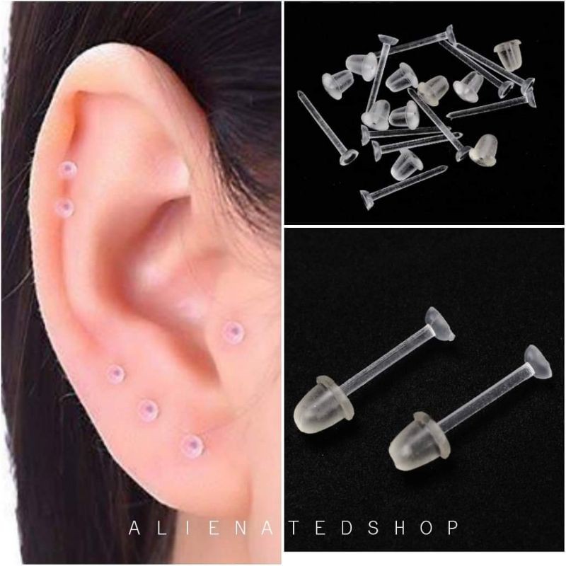 Ear Retainers Bioplast Acrylic Earring | Shopee Philippines